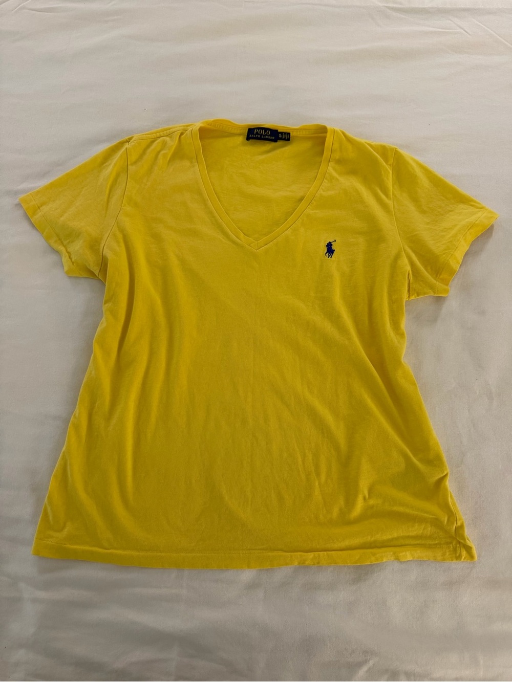 Polo by Ralph Lauren Yellow V-Neck Short Sleeve Tee